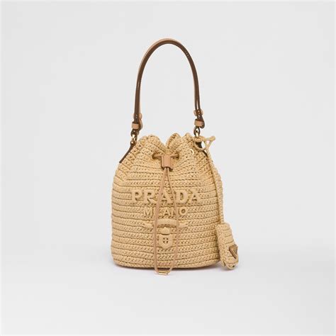 prada crochet bucket bag|Prada summer tote bag.